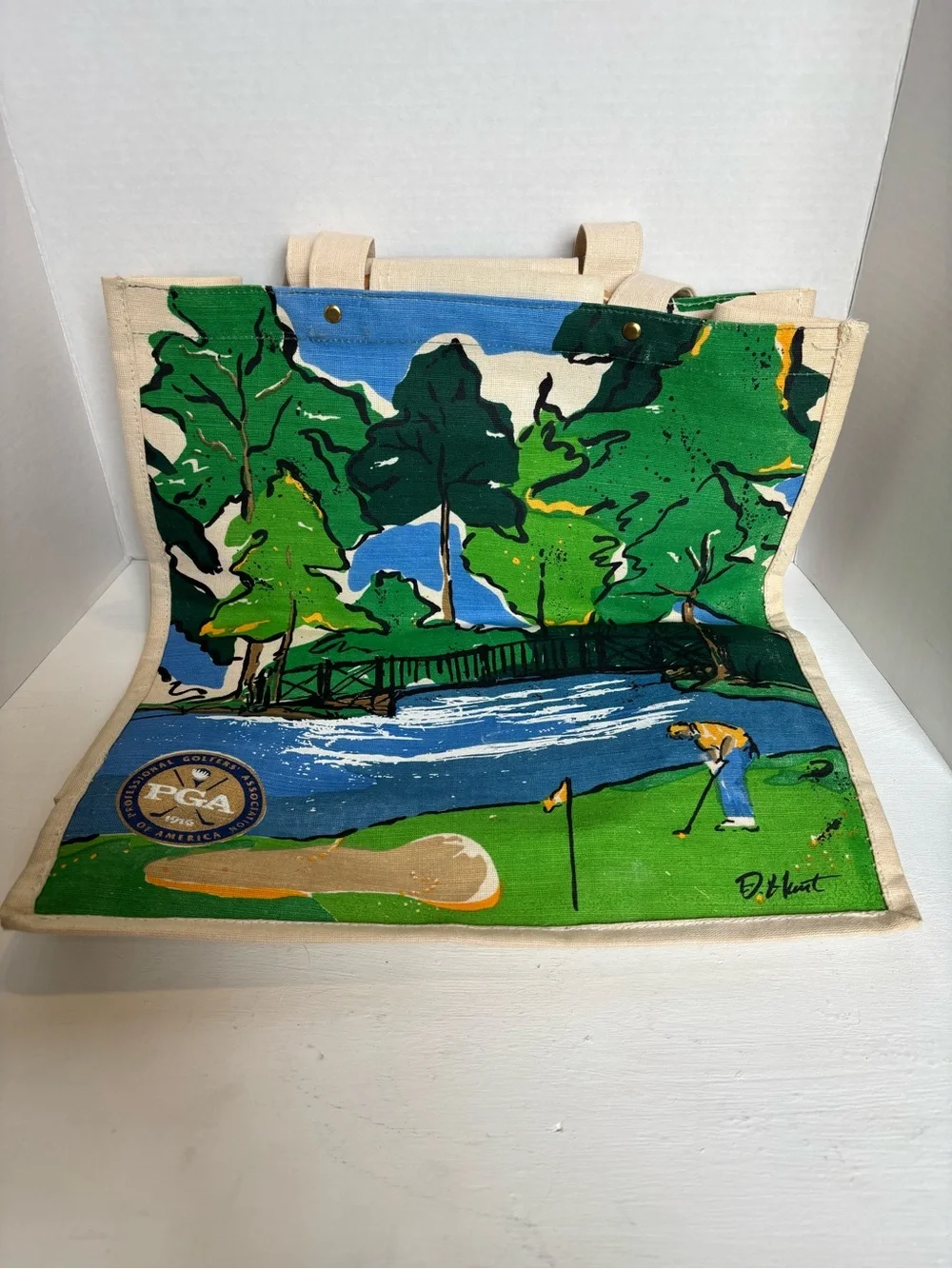 Vintage PGA Tour Canvas golf tote bag with 1916 PGA Championship logo - Picture 4 of 6